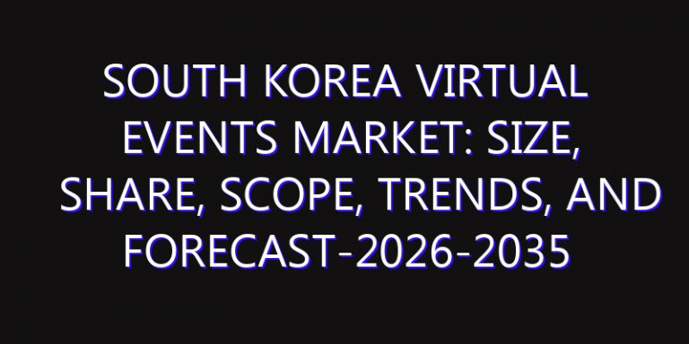 South Korea Virtual Events Market: Size, Share, Scope, Trends, and Forecast-2026-2035