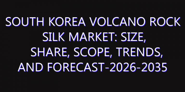 South Korea Volcano Rock Silk Market: Size, Share, Scope, Trends, and Forecast-2026-2035