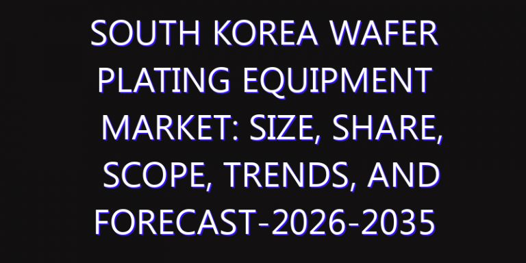 South Korea Wafer Plating Equipment Market: Size, Share, Scope, Trends, and Forecast-2026-2035