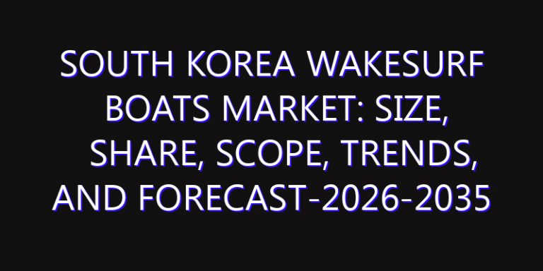 South Korea Wakesurf Boats Market: Size, Share, Scope, Trends, and Forecast-2026-2035