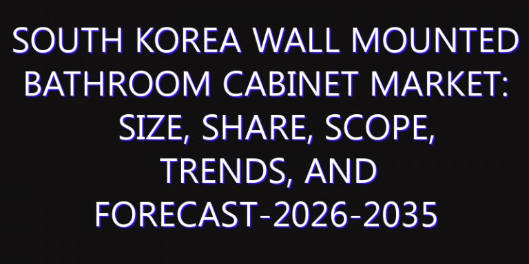 South Korea Wall Mounted Bathroom Cabinet Market: Size, Share, Scope, Trends, and Forecast-2026-2035