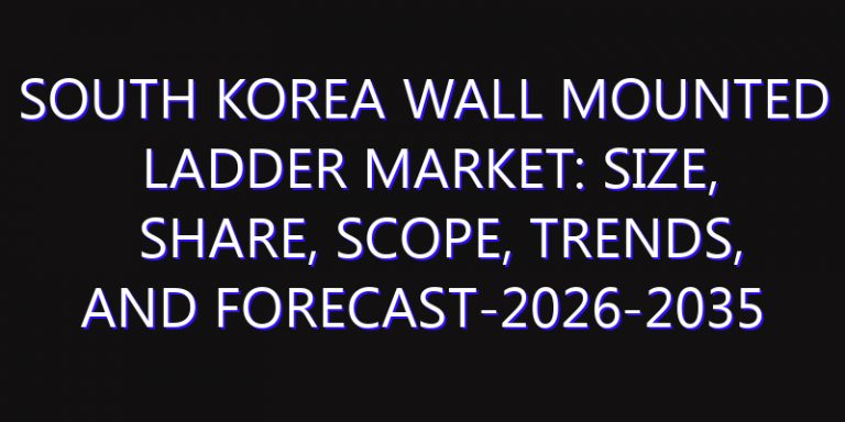South Korea Wall Mounted Ladder Market: Size, Share, Scope, Trends, and Forecast-2026-2035
