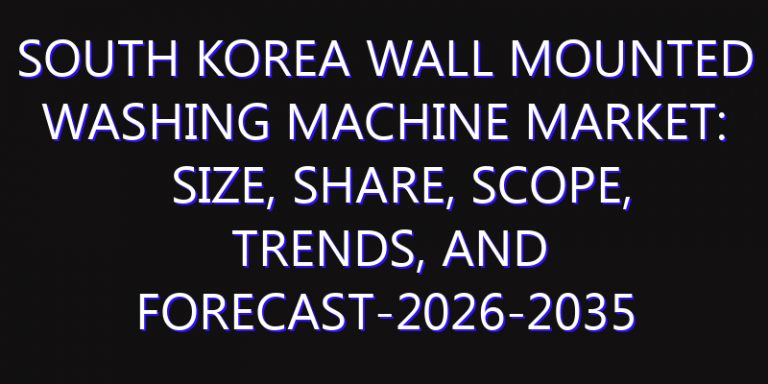 South Korea Wall Mounted Washing Machine Market: Size, Share, Scope, Trends, and Forecast-2026-2035