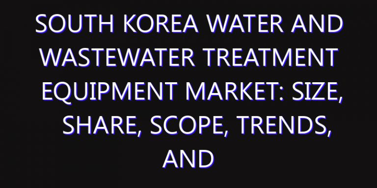 South Korea Water and Wastewater Treatment Equipment Market: Size, Share, Scope, Trends, and Forecast-2026-2035