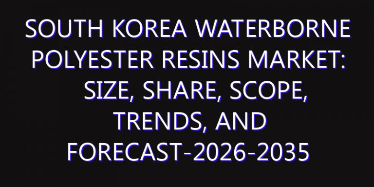 South Korea Waterborne Polyester Resins Market: Size, Share, Scope, Trends, and Forecast-2026-2035