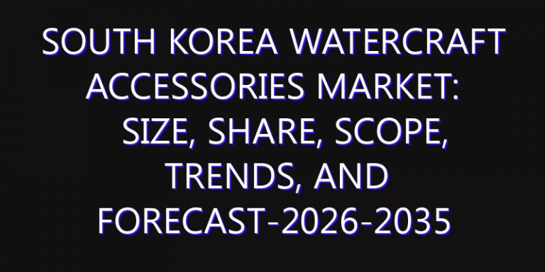 South Korea Watercraft Accessories Market: Size, Share, Scope, Trends, and Forecast-2026-2035
