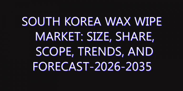 South Korea Wax Wipe Market: Size, Share, Scope, Trends, and Forecast-2026-2035