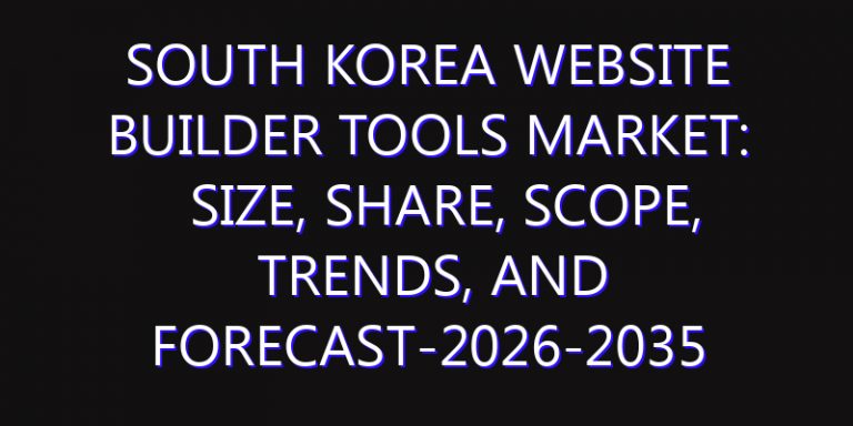 South Korea Website Builder Tools Market: Size, Share, Scope, Trends, and Forecast-2026-2035