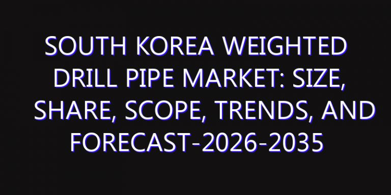 South Korea Weighted Drill Pipe Market: Size, Share, Scope, Trends, and Forecast-2026-2035