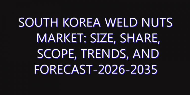 South Korea Weld Nuts Market: Size, Share, Scope, Trends, and Forecast-2026-2035