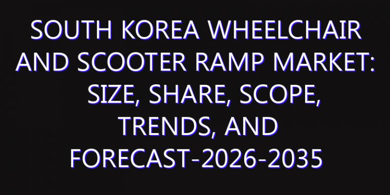 South Korea Wheelchair and Scooter Ramp Market: Size, Share, Scope, Trends, and Forecast-2026-2035
