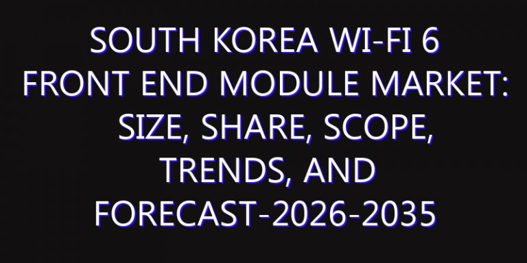 South Korea Wi-Fi 6 Front End Module Market: Size, Share, Scope, Trends, and Forecast-2026-2035