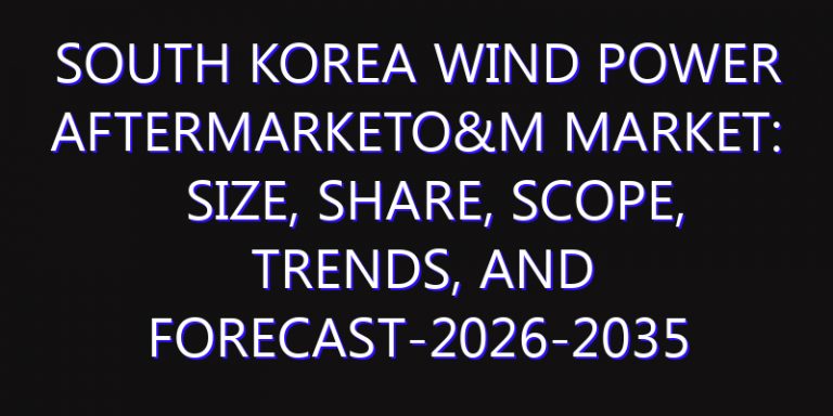 South Korea Wind Power AfterMarketO&M Market: Size, Share, Scope, Trends, and Forecast-2026-2035