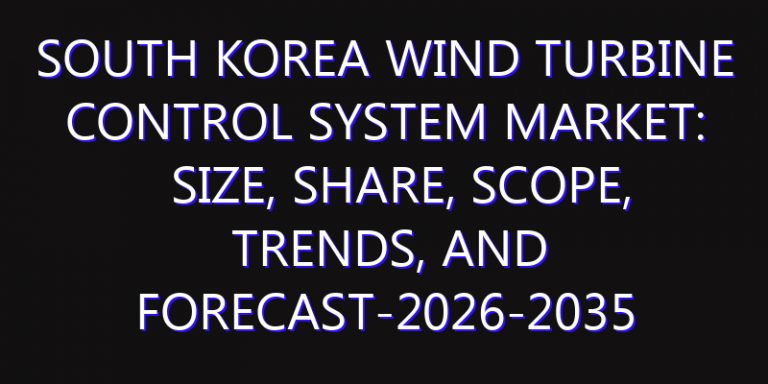 South Korea Wind Turbine Control System Market: Size, Share, Scope, Trends, and Forecast-2026-2035