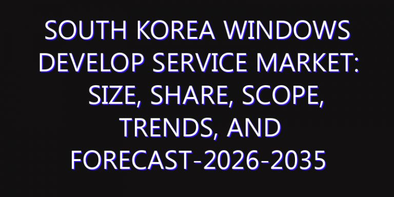 South Korea Windows Develop Service Market: Size, Share, Scope, Trends, and Forecast-2026-2035
