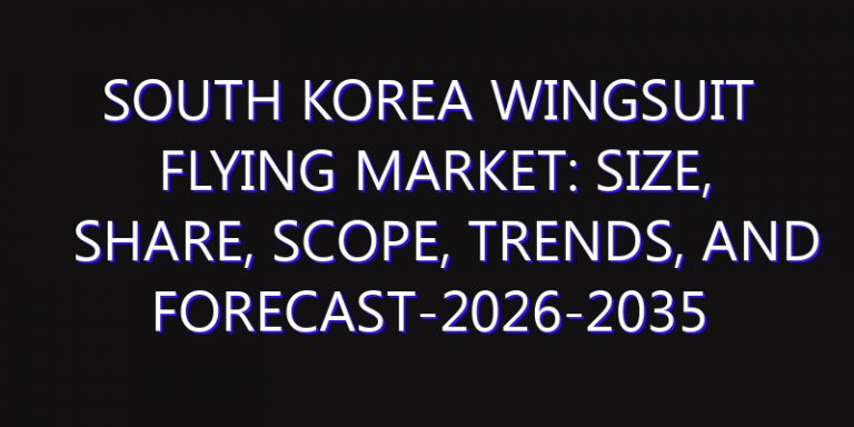 South Korea Wingsuit Flying Market: Size, Share, Scope, Trends, and Forecast-2026-2035