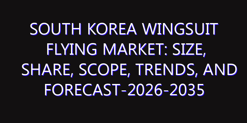 South Korea Wingsuit Flying Market: Size, Share, Scope, Trends, and Forecast-2026-2035