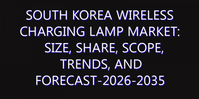 South Korea Wireless Charging Lamp Market: Size, Share, Scope, Trends, and Forecast-2026-2035