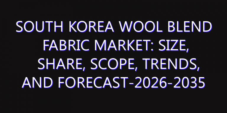South Korea Wool Blend Fabric Market: Size, Share, Scope, Trends, and Forecast-2026-2035