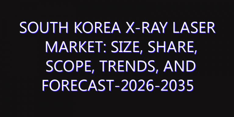 South Korea X-Ray Laser Market: Size, Share, Scope, Trends, and Forecast-2026-2035