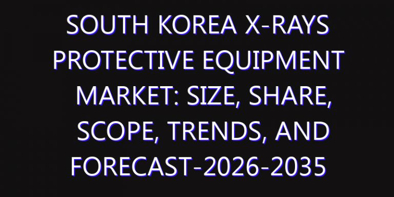South Korea X-Rays Protective Equipment Market: Size, Share, Scope, Trends, and Forecast-2026-2035